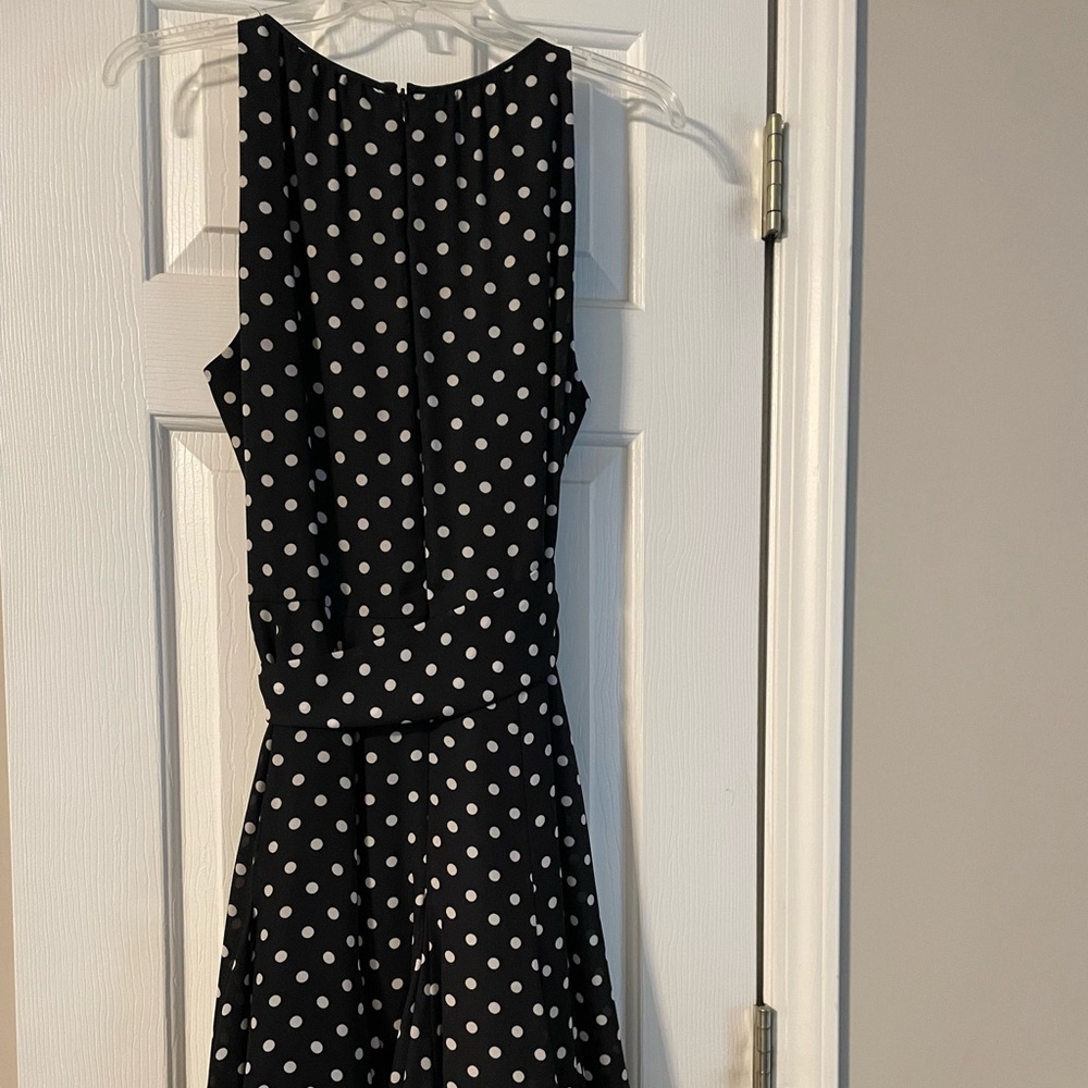Tahari black dress with polka dots. Size 8